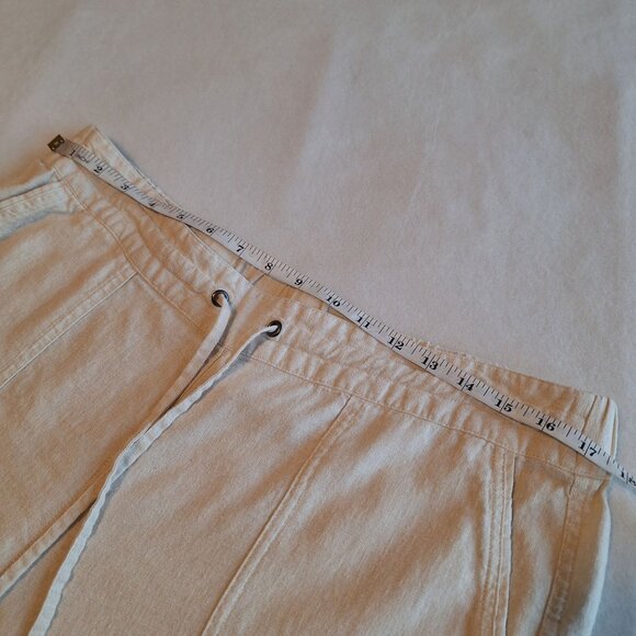 💙 Nicole Miller Pull On Linen Blend Lose Fit Pants Size XL/2X Fall Loungewear - Picture 3 of 8